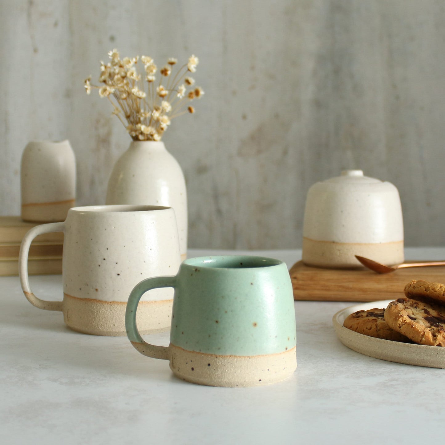 Ceramic Espresso Mugs, Pastel Mini Mugs