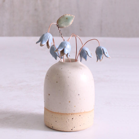 Bluebell Ceramic Flower Bouquet, Option of Add-On Ceramic Vase