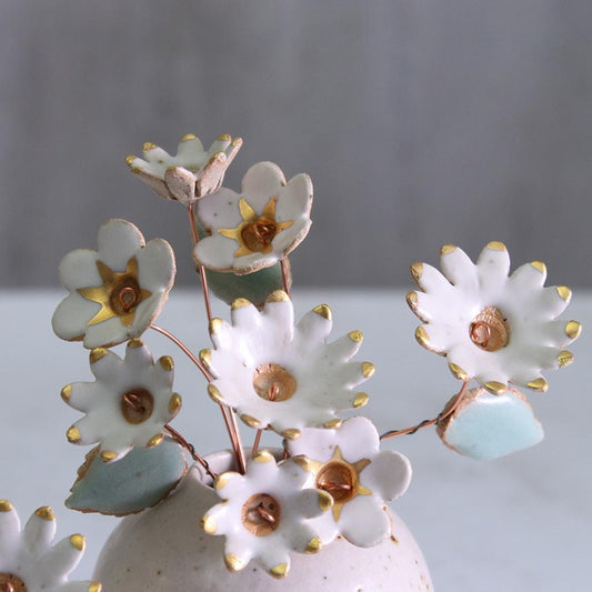 Gold Detail Ceramic Flower Stems