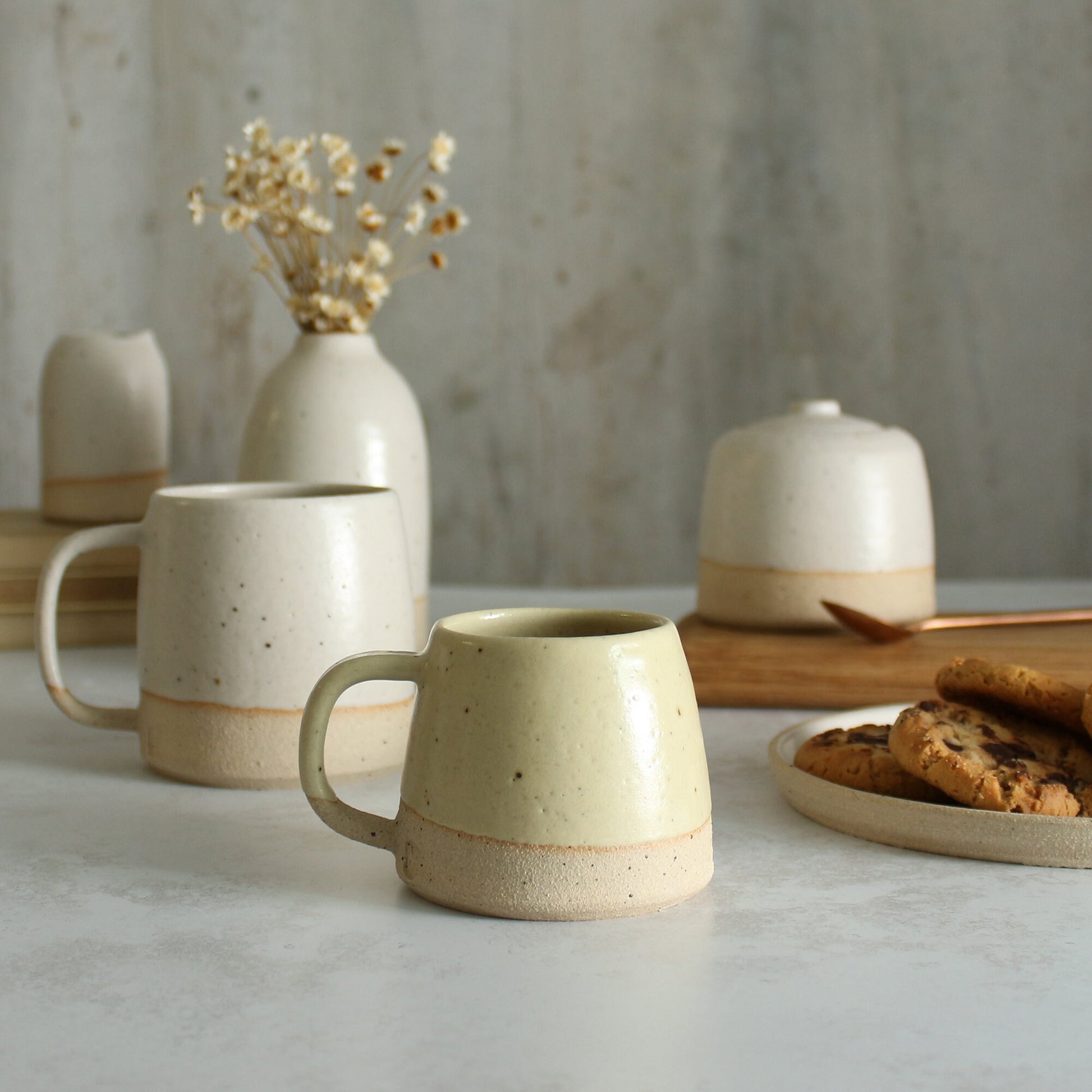 Ceramic Espresso Mugs, Pastel Mini Mugs