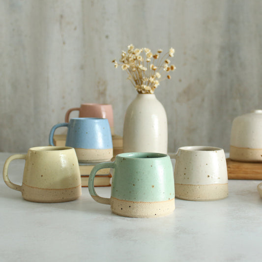 Ceramic Espresso Mugs, Pastel Mini Mugs