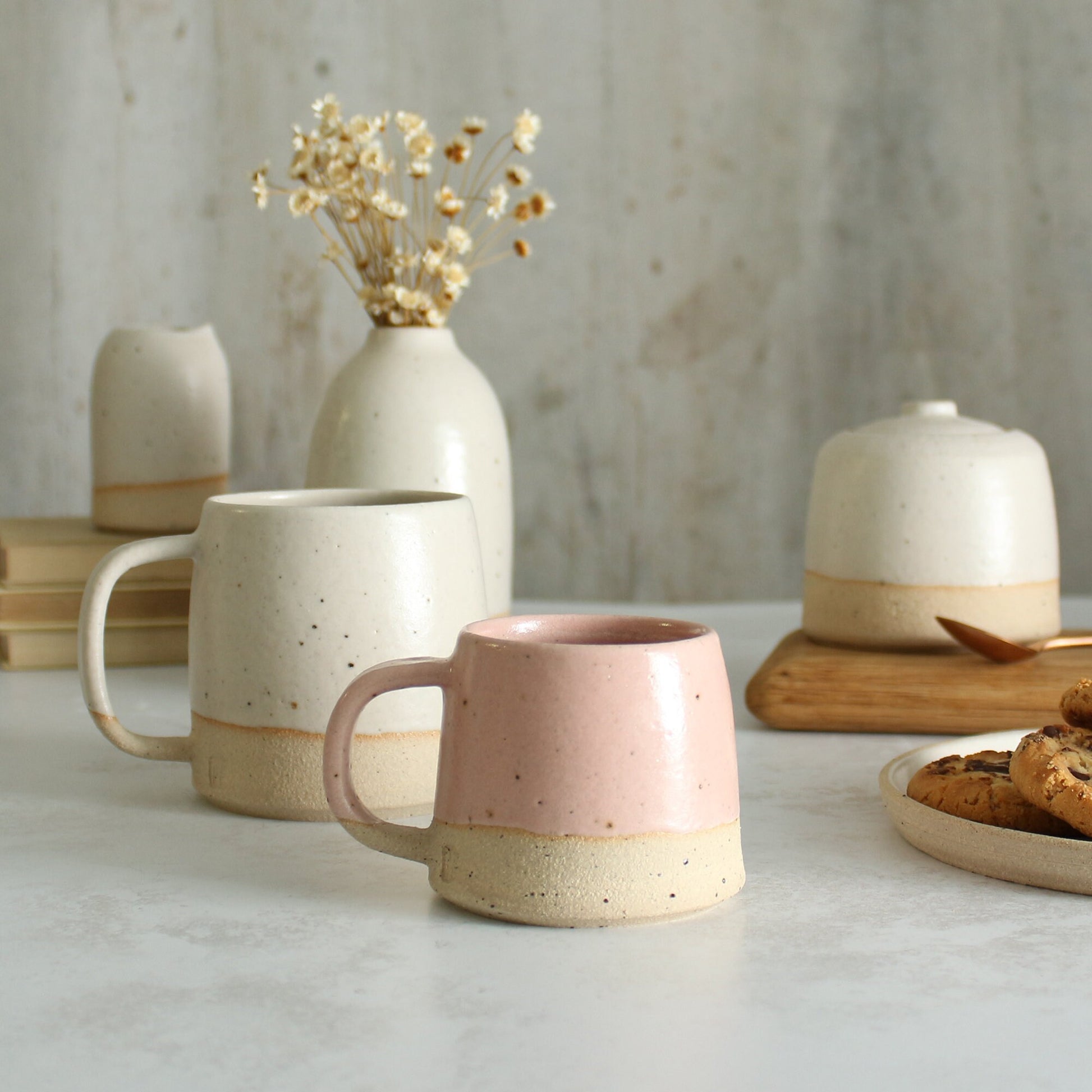 Ceramic Espresso Mugs, Pastel Mini Mugs