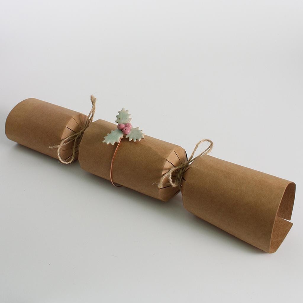 Handmade Ceramic Holly Decoration - Christmas Napkin Ring & Table Ornament
